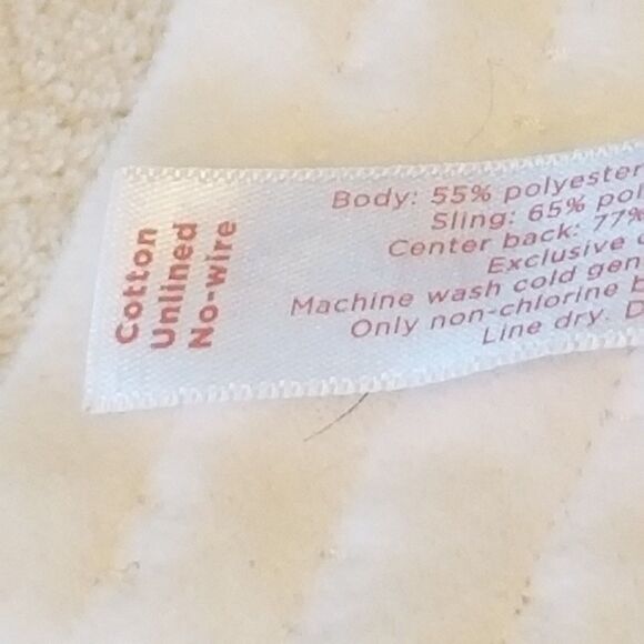 CACIQUE 46C Bra Star Sailboat Printed Cotton Blend Unlined No-Wire High Back - Picture 7 of 9